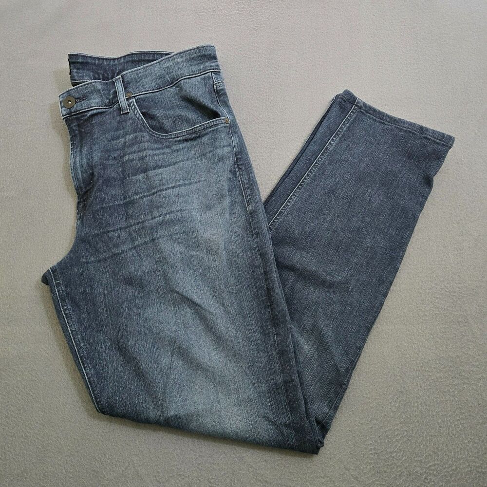 Hudson Men 40 (39X32) Blake Slim Straight Blue Denim Stretch Dark Wash Jeans